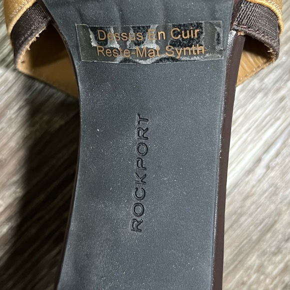 Rockport Audry Cross Strap Gore 3.25" Heels Tan/Brown, sz:7.5m - Picture 6 of 7